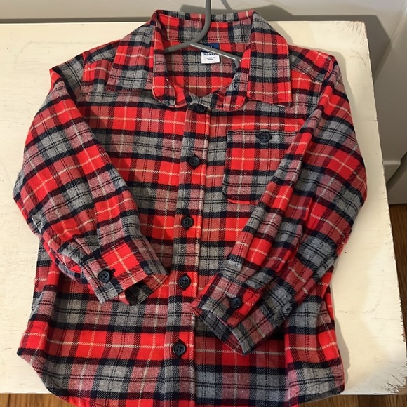 Old Navy Other - Old Navy Long Sleeve Plaid Pocket Shirt. Toddler Boys. Size 3T